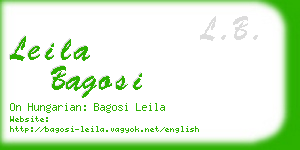 leila bagosi business card